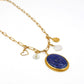 Composition de charms avec le médaillon scarabée XXL en lapis-lazuli