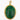 Charm médaillon scarabée gravée XXL en onyx vert