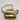 Petit sac carré doré en cuir recyclé - MARGAUX