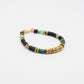 Bracelet heishi - gamme CORALIE - pierres naturelles : onyx noir, chrysocolle, amazonite - nouvelle collection 23FW - l’Atelier des Dames