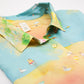 Chemise manches courtes motif paysage coloré Escale Océane - L'Atelier des Dames
