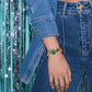 Bracelet chaine rectangle - gamme MANON - laiton doré à l’or fin - photo shooting - accumulation de bijoux - nouvelle collection 23FW - l’Atelier des Dames