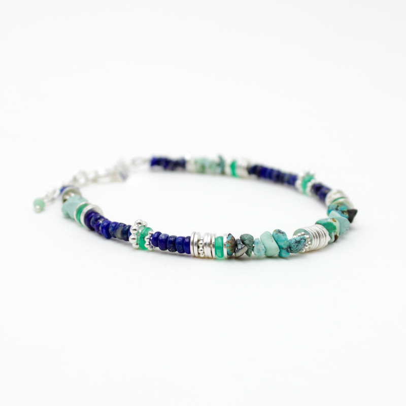 Bracelet heishi bleu - LOUISE