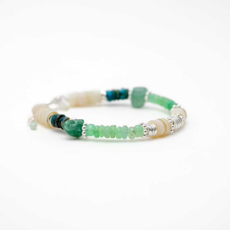 Bracelet heishi blanc - LOUISE