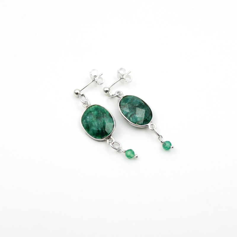 Boucles d'oreilles pierres - CATHY ARGENT