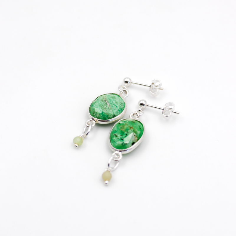 Boucles d'oreilles pierres - CATHY ARGENT