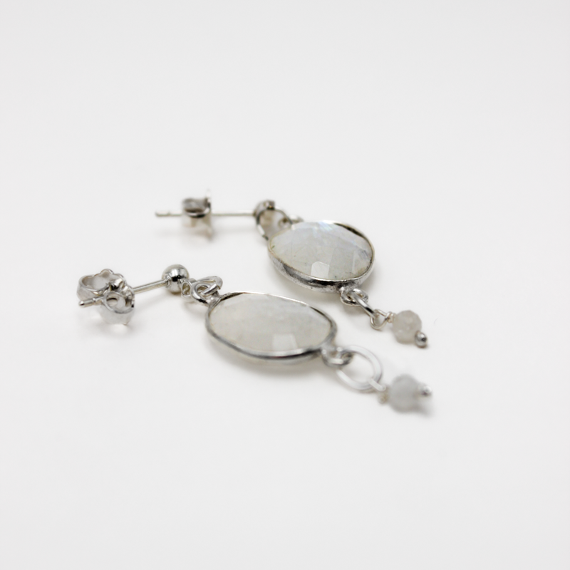 Boucles d'oreilles pierres - CATHY ARGENT