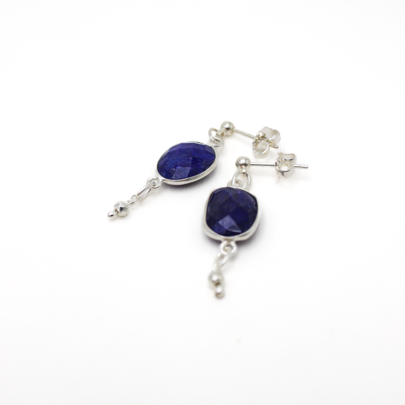 Boucles d'oreilles pierres - CATHY ARGENT