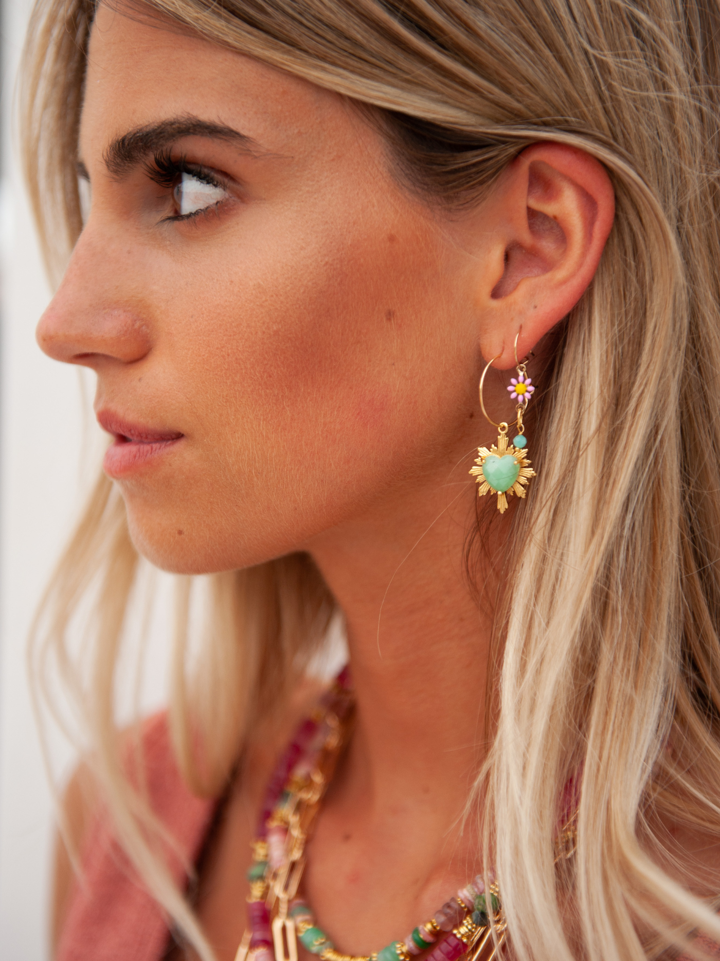 Mini daisy hoop earrings - CARLA