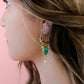 Stone hoop earrings - EMILIE