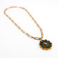 Long flower necklace - CORALIE