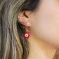 Ex voto stone hoop earrings - ALBA