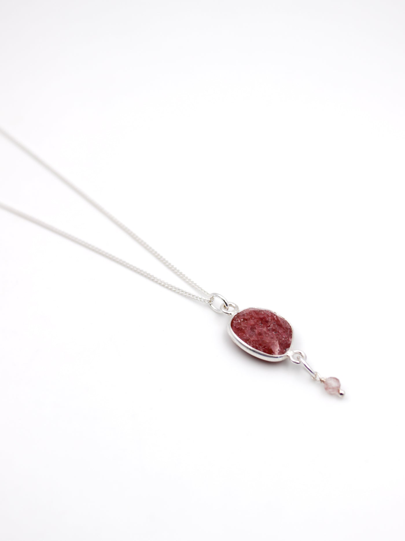 Silver stone necklace - LOUISE