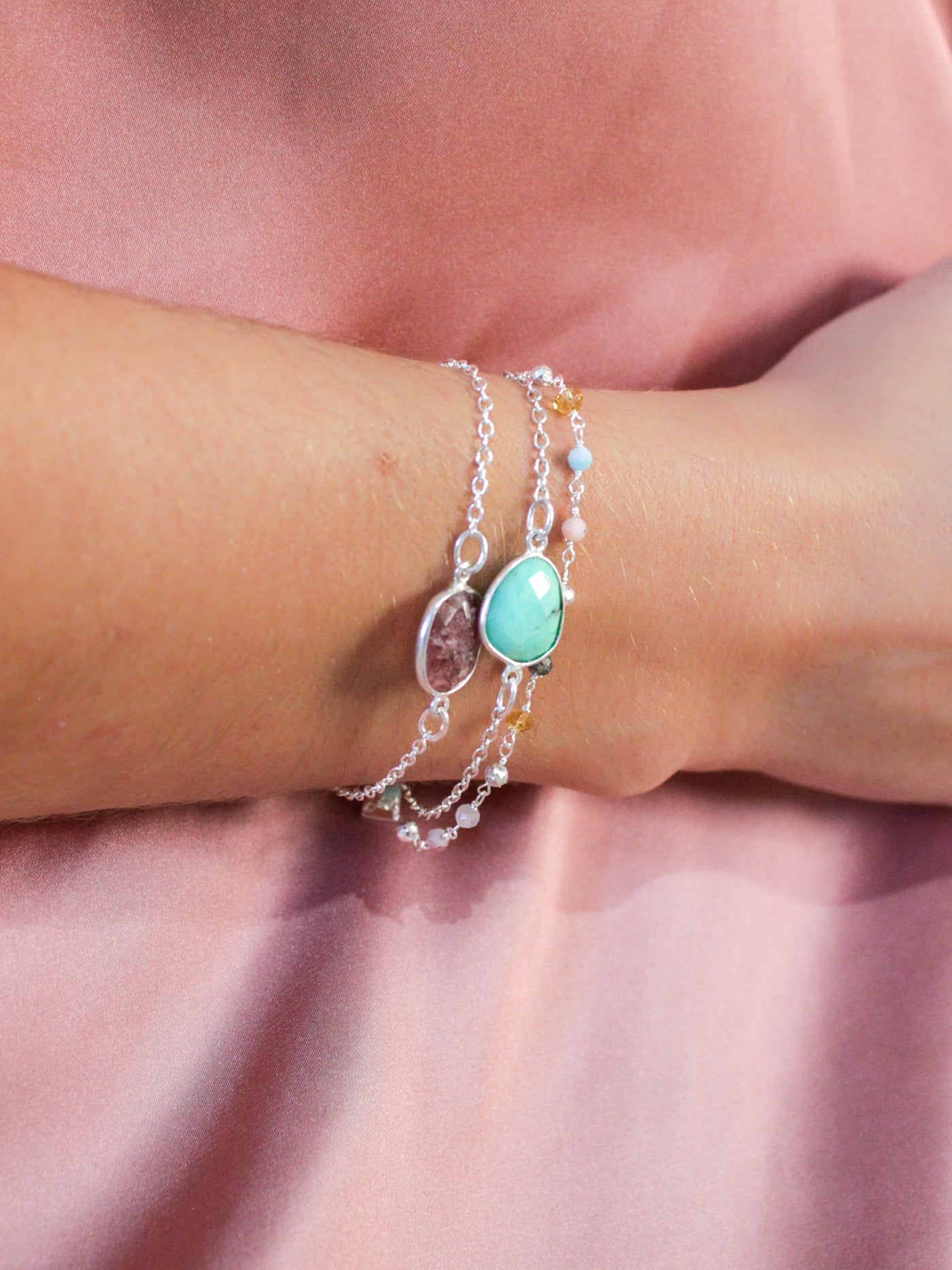 Silver pearl bracelet - LOUISE