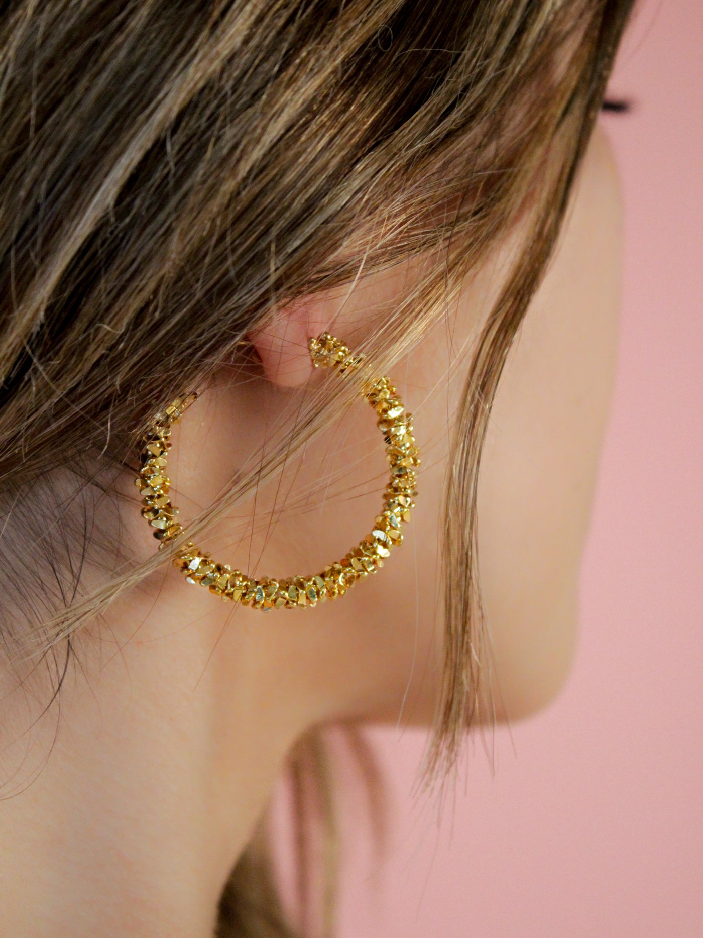 Beaded hoop earrings - MANON