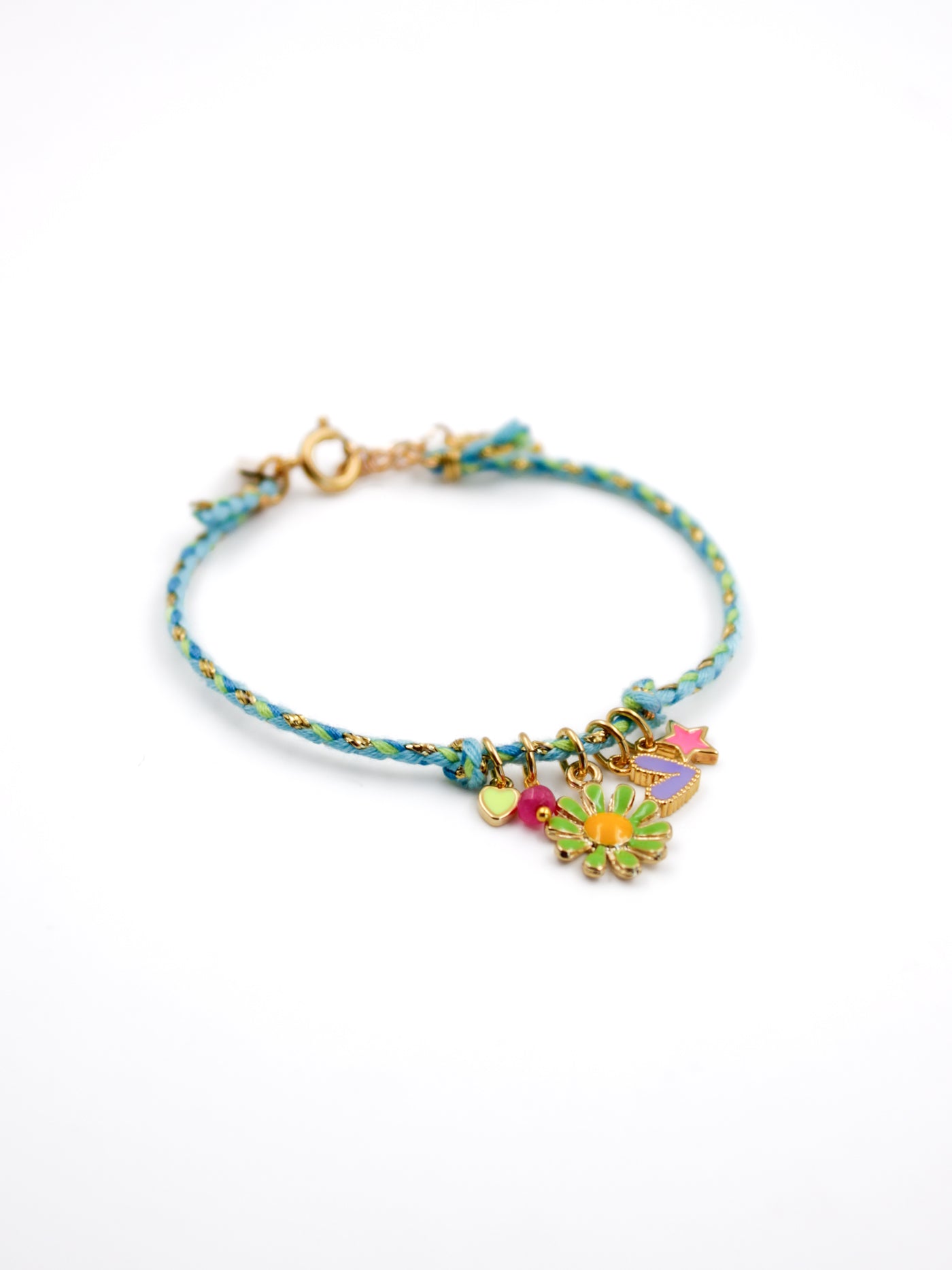 Bracelet cordon grigris bleu - CARLA