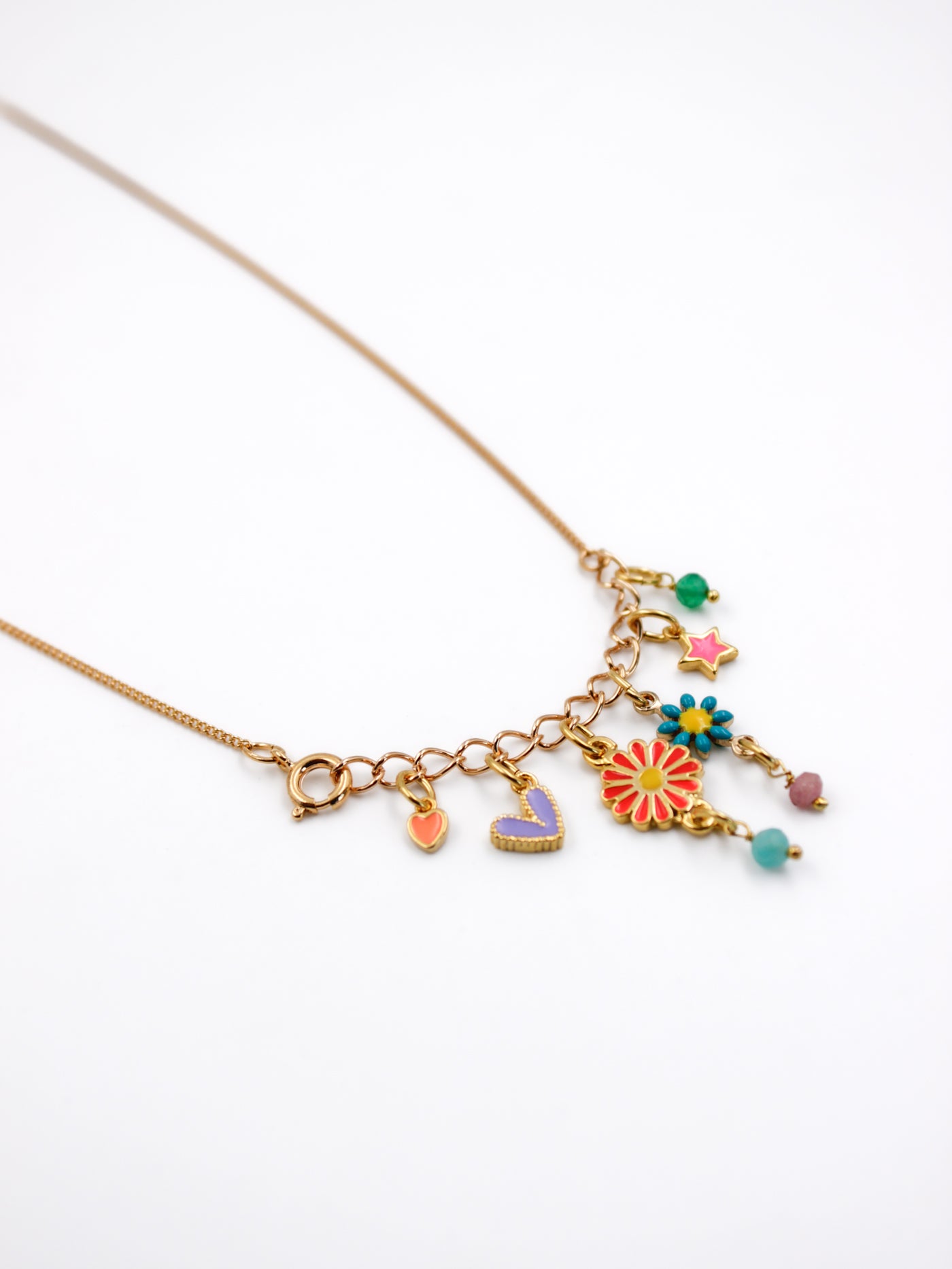 Daisy &amp; heart necklace - CARLA