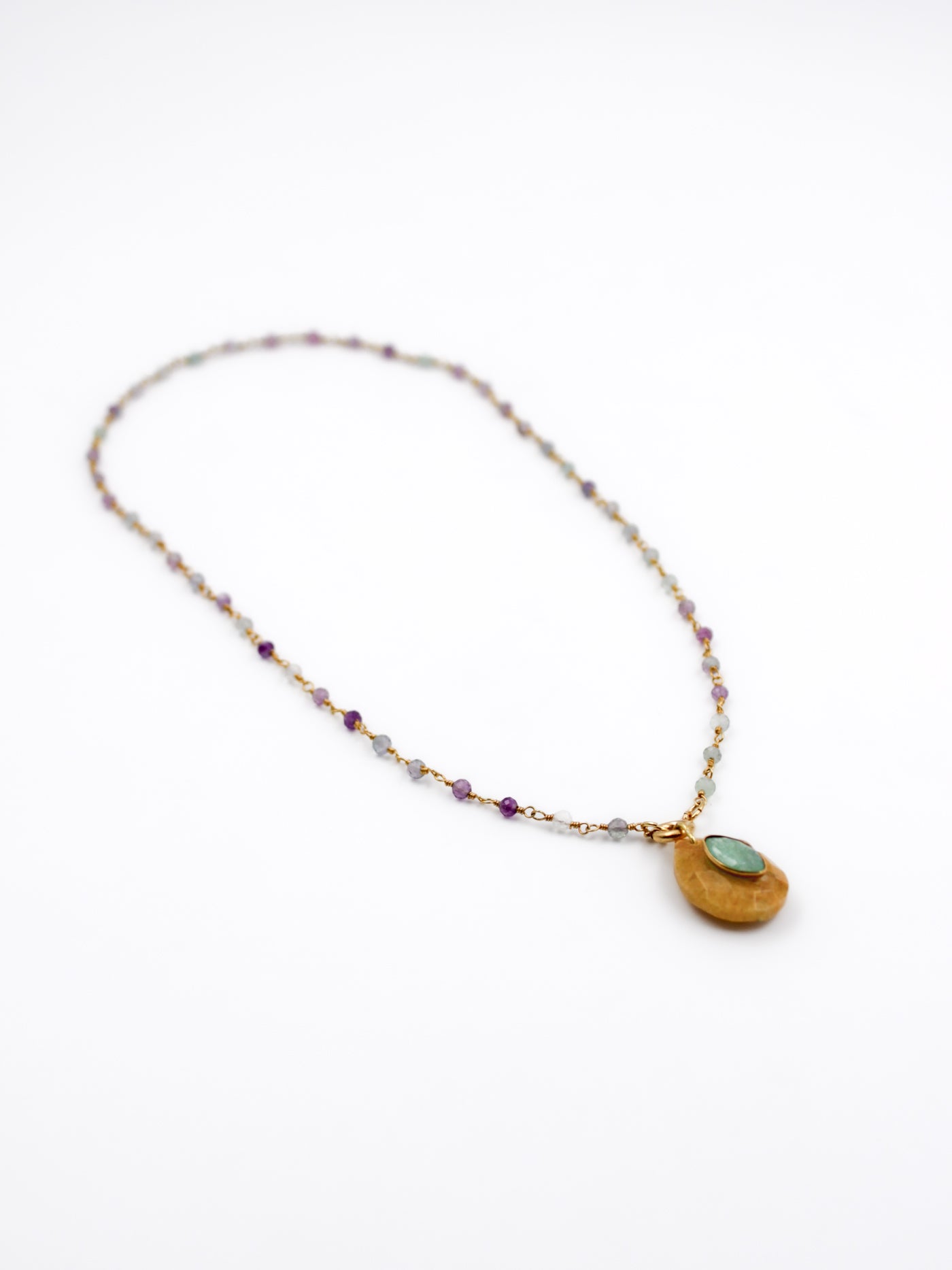 Pearl &amp; drop necklace - MARGAUX