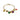 Bracelet doré à l’or fin avec grigris multico, gamme EMMA, collection Medina Sunrise 
