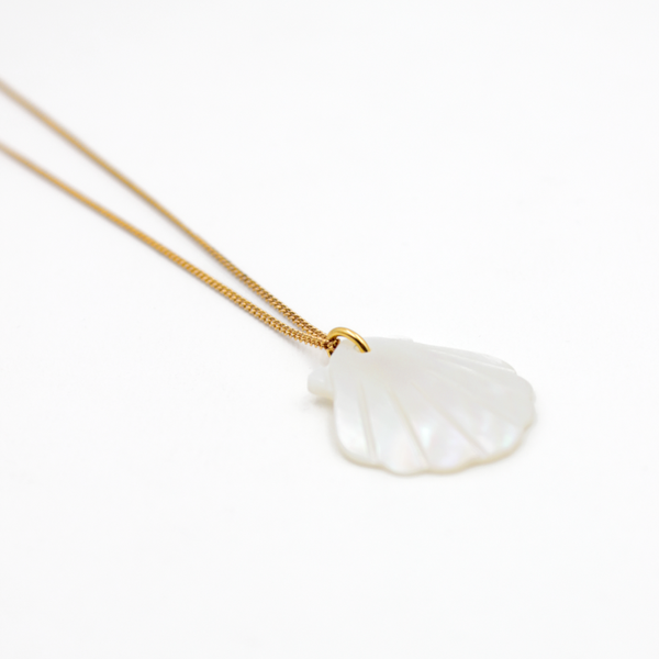 Pendentif Nacre Coquillage O&co – Lithothérapie – Idée Cadeau Noël – Neuf Sans Boîte