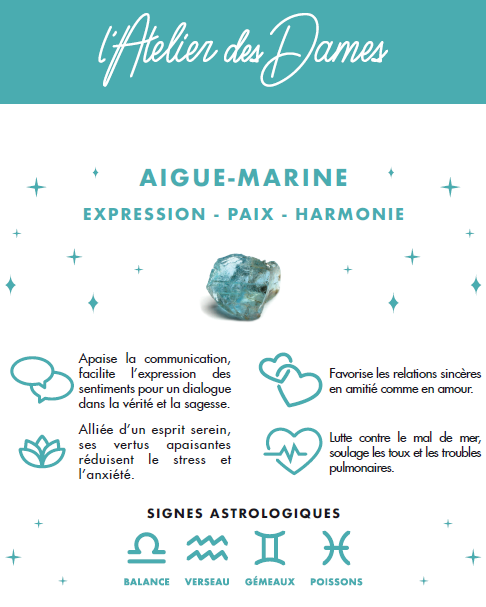 Carte pierre - Aigue-marine