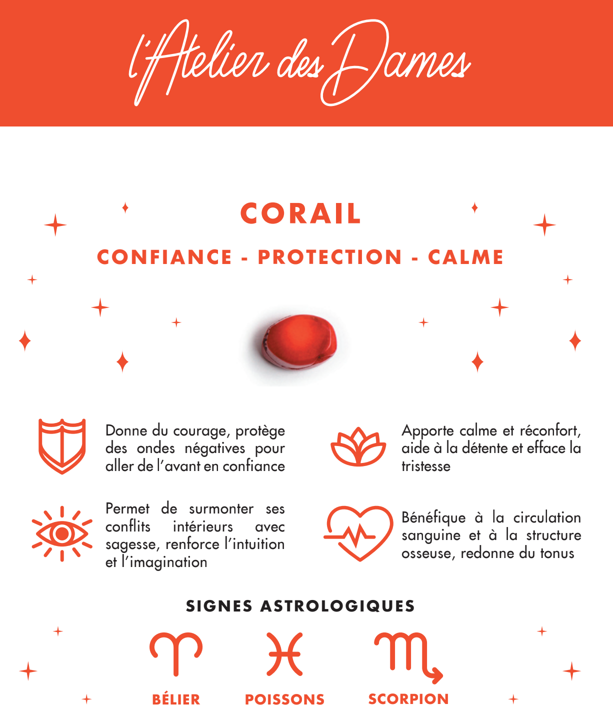 Stone card - Coral