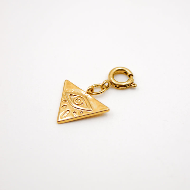 Gold turquoise triangle charms - GRIGRI 