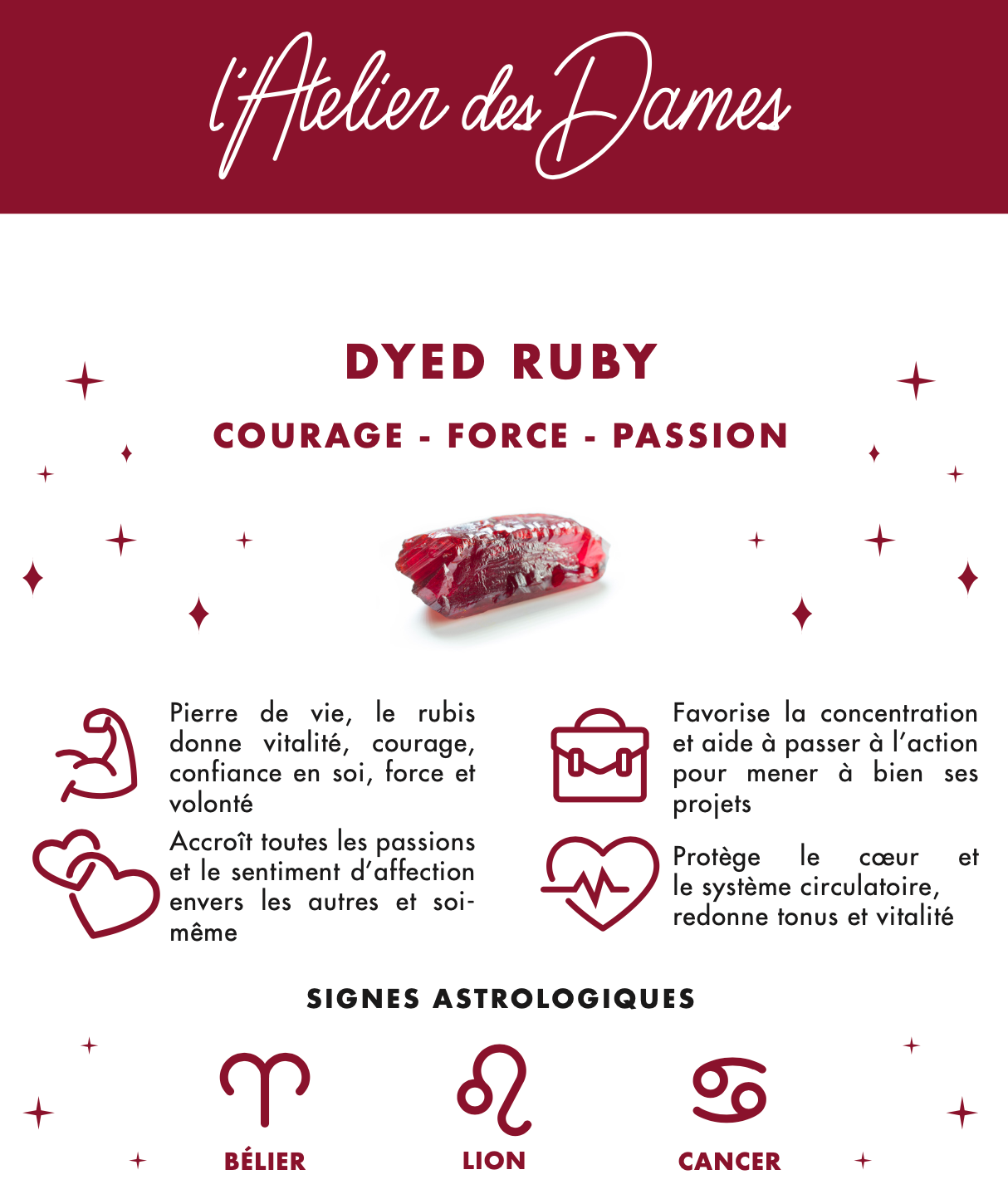 Carte pierre - Dyed Ruby
