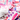 Serviette ronde rose - Escale Mystique