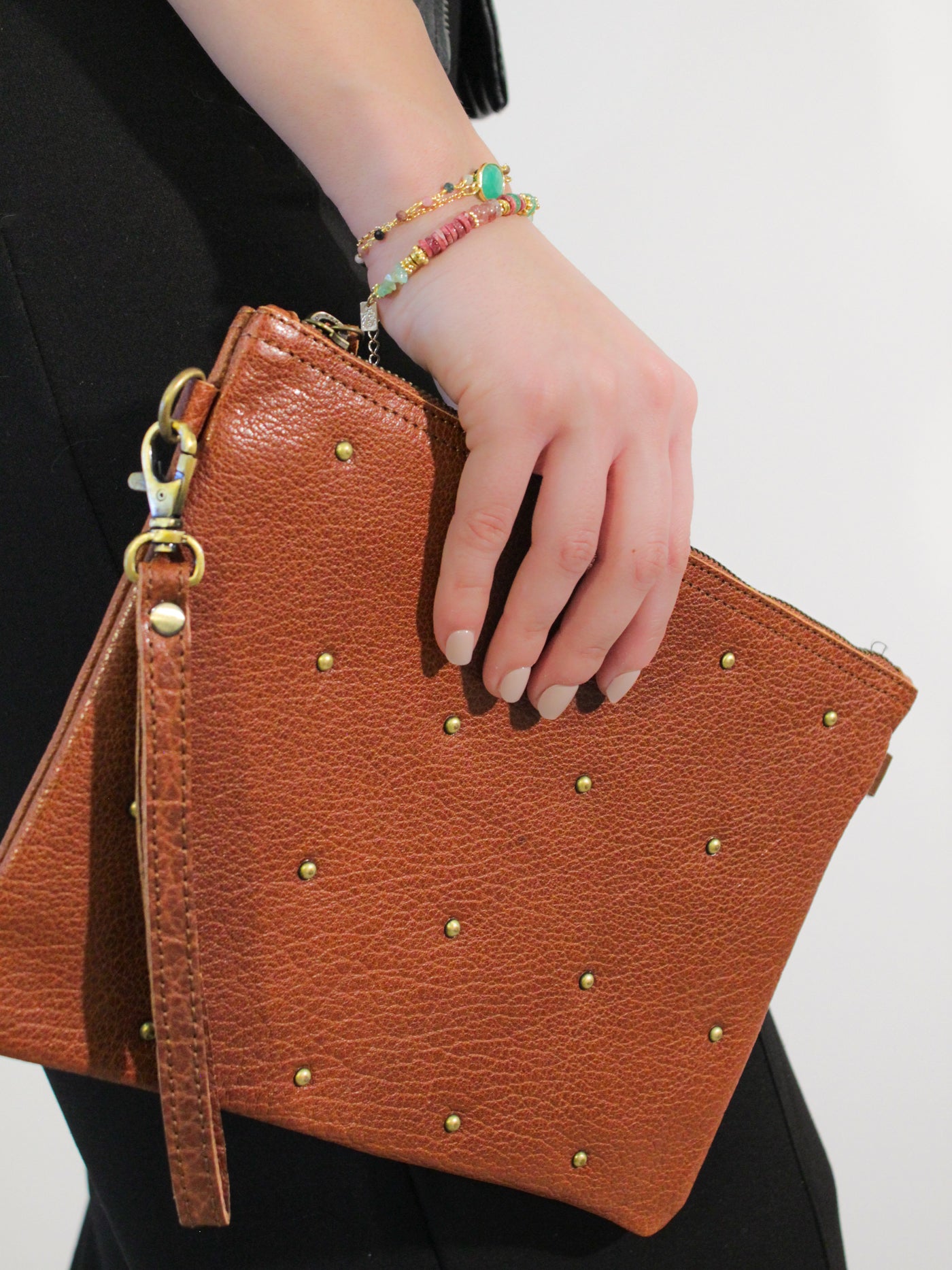 Large leather clutch - MADISON