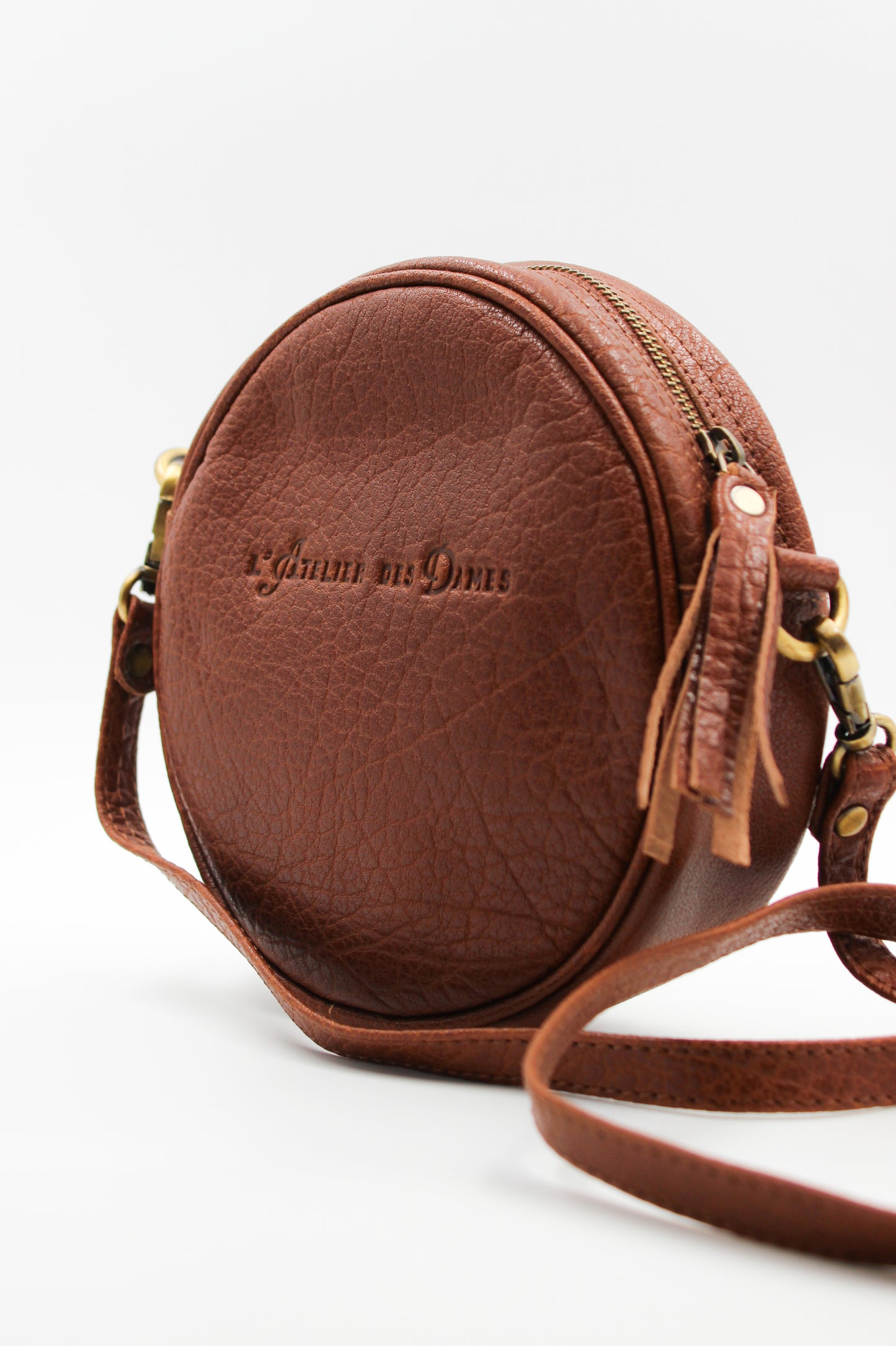Round leather bag - PATTI