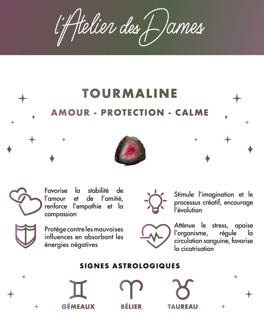 Carte pierre - Tourmaline