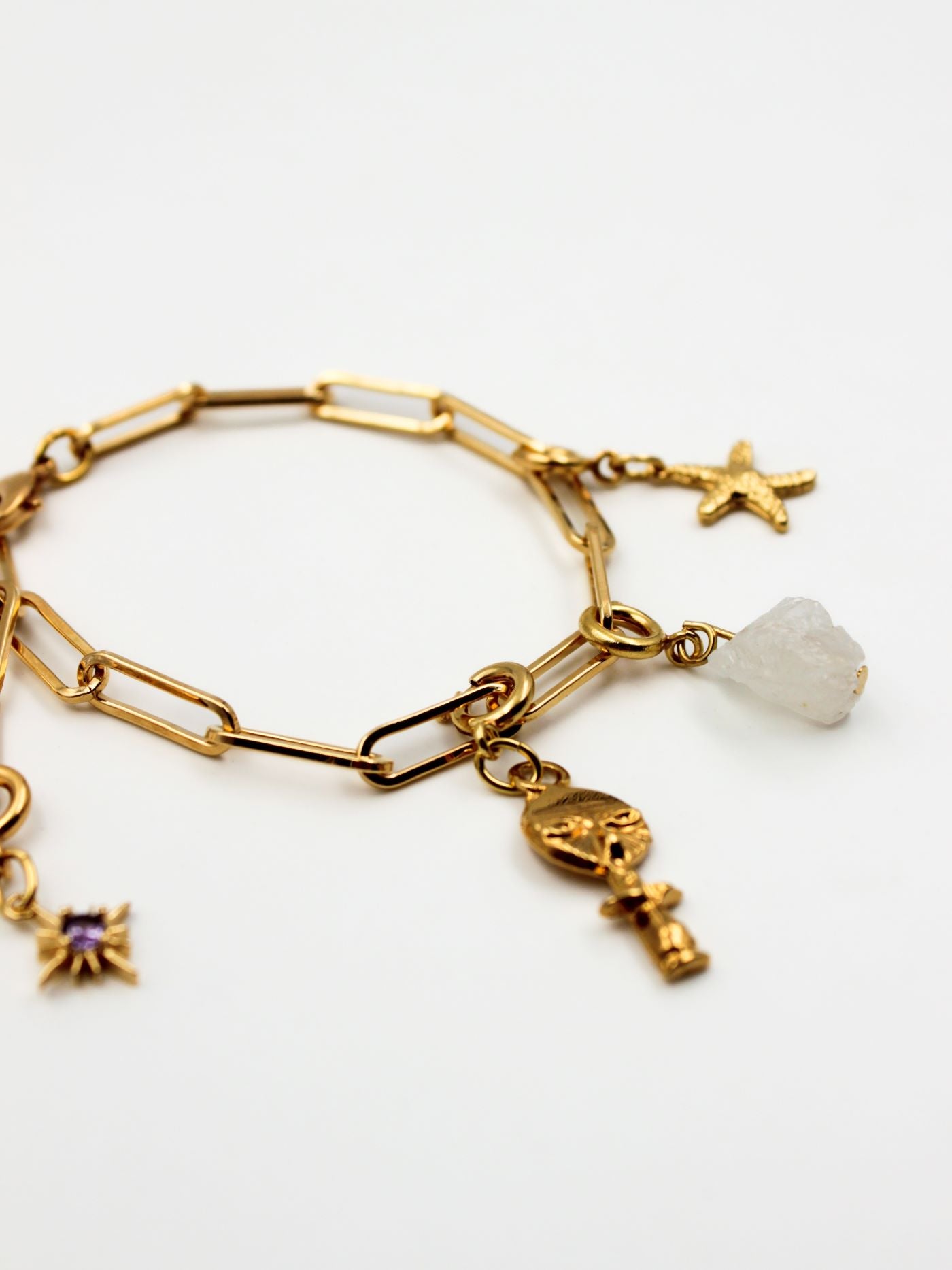 Bijoux dorés - Bracelet charms féminité - L'Atelier des Dames