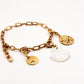 Composition charms plage sur base bracelet petites mailles rectangle de la gamme GRIGRI - L'Atelier des Dames
