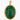 Charm médaillon scarabée gravée XXL en onyx vert