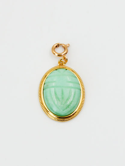 Charm scarabée chrysoprase de la gamme GRIGRI - L'Atelier des Dames