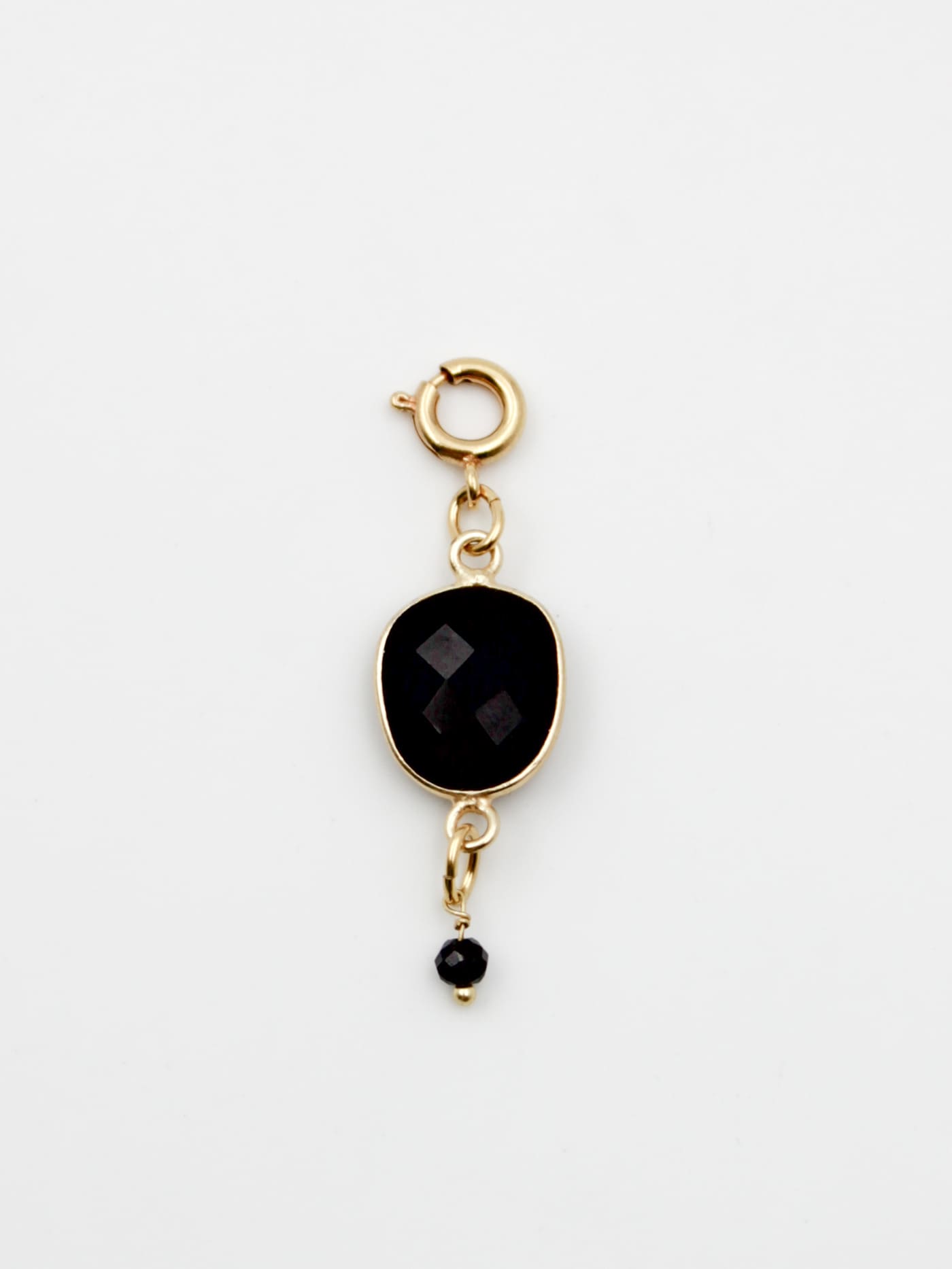 Bijoux dorés - Charm pierre en onyx noir - Gamme GRIGRI - L'Atelier des Dames