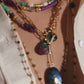 Collier perles et goutte - gamme ALBA - pierres naturelles : watermelon tourmaline, ruby zoïsite, malachite - accumulation de bijoux - nouvelle collection 23FW - l’Atelier des Dames