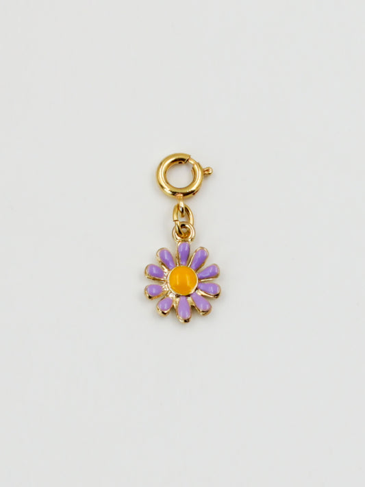 Bijoux dorés - Charm fleur violette de la gamme GRIGRI - L'Atelier des Dames