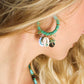Turquoise grigri gum hoop earrings - CASSANDRE