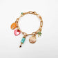 Bracelet grigri multico amazonite, cornaline CARLA - L'Atelier des Dames