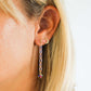 Rectangular mesh earrings with bells - CARLA