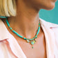 Turquoise gum grigri necklace - MARGAUX