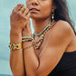 Silhouette bijoux amazonite - corail - onyx noir