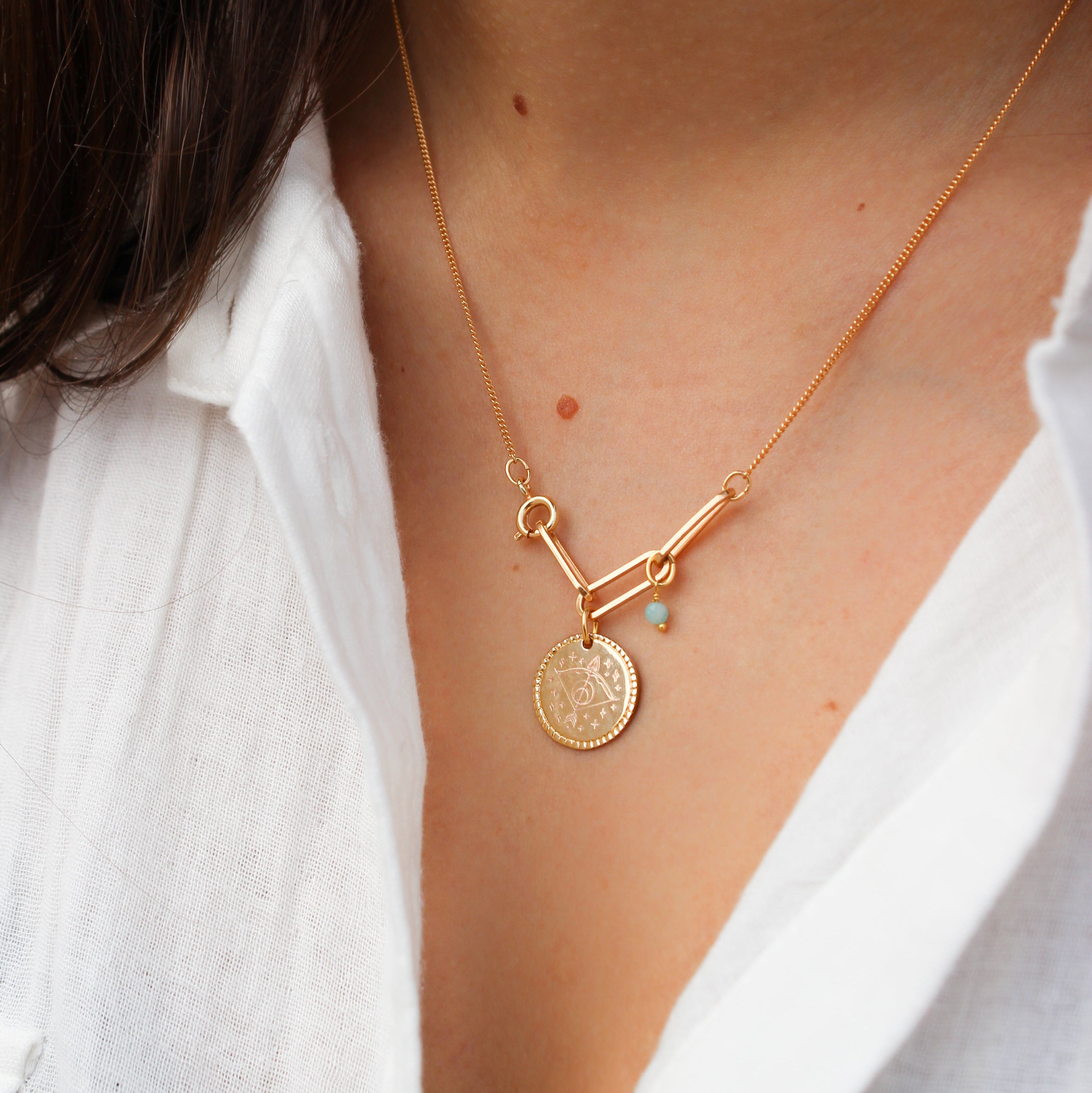 Collier Astro Plaqué Or Cancer – L'Atelier des Dames