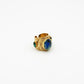 Bague médaillon 3 pierres - gamme CORALIE - pierres naturelles : azurite, malachite - nouvelle collection 23FW - l’Atelier des Dames
