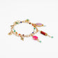 Bracelet double grigri multico - gamme CARLA - pierres naturelles : multico chakra, calcédoine rose, corail - nouvelle collection 23FW - l’Atelier des Dames