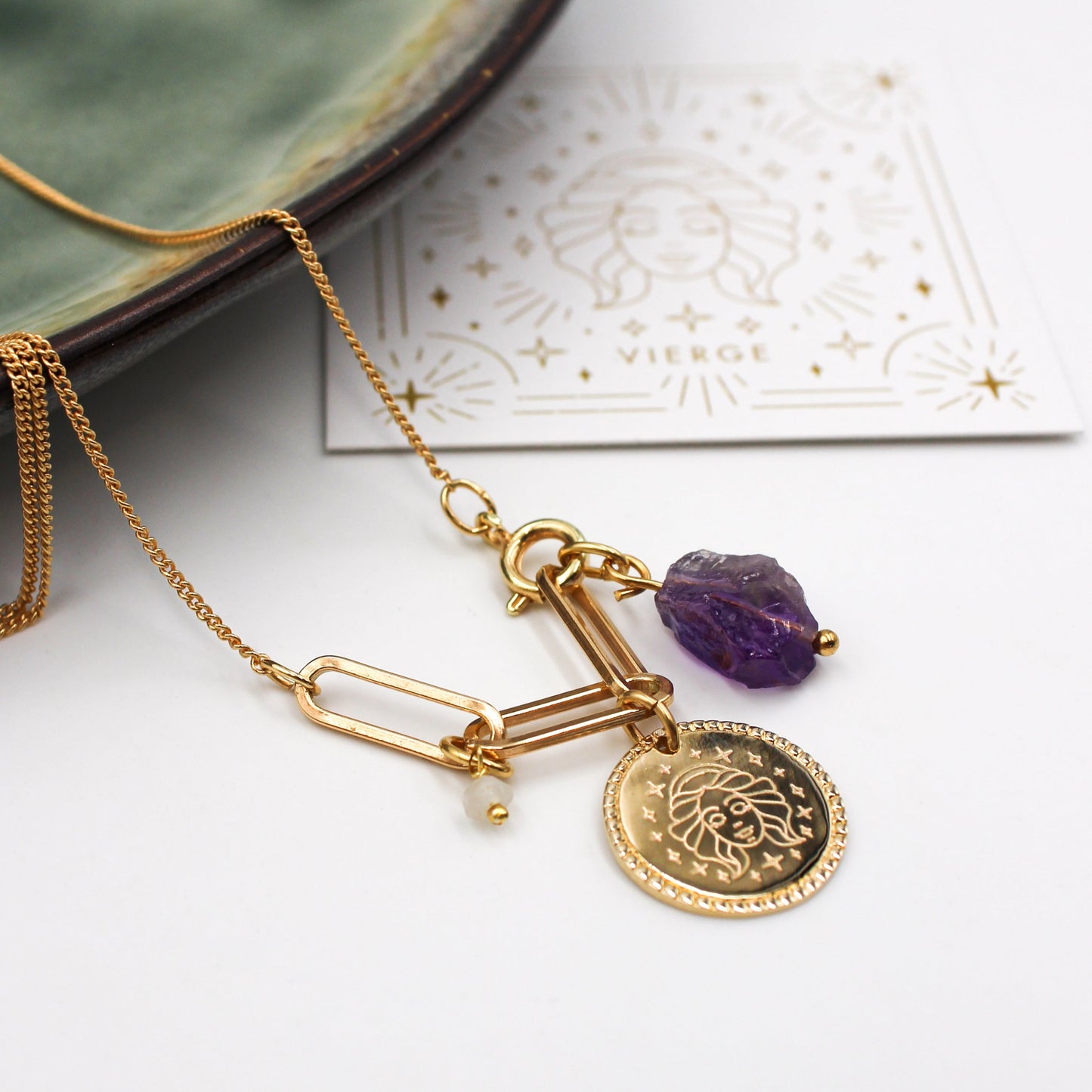 Collier Astro - Plaqué Or - Vierge