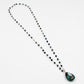 Collier perles et goutte - gamme LOUISE - argent 925 - pierres naturelles : azurite, chrysocolle, amazonite - nouvelle collection 23FW - l’Atelier des Dames