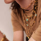 Brown multico heishi necklace - CLAIRE